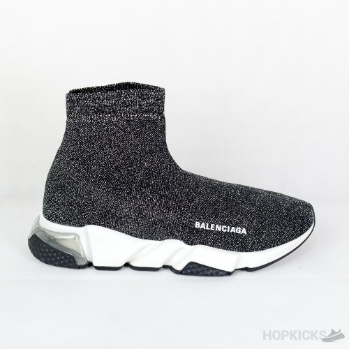 Balenciaga Speed Clear Sole Black Silver [Premium Quality]